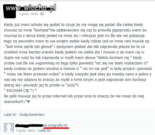 Post dodany przez 13latkę.