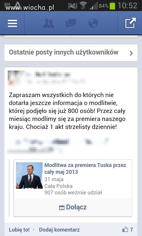 Modlitwa? Chyba za jego abdykacje