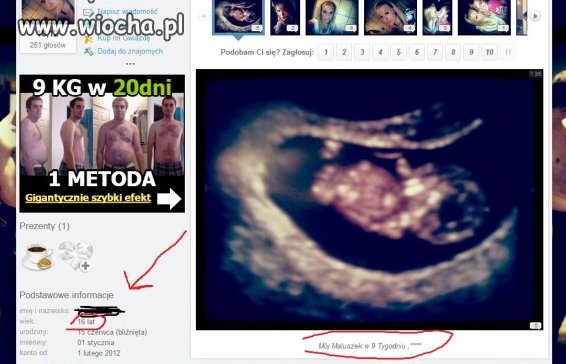 16-latka i już w  9 tyg.