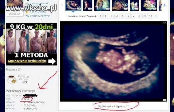 16-latka i już w  9 tyg.