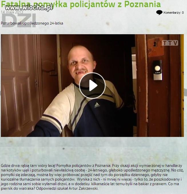Antyterroryści zatrzymują głęboko upośledzonego 