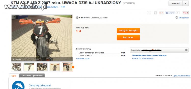 Allegro i kradziony cross...