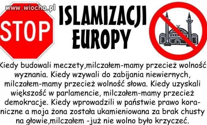 STOP ISLAMIZACJI EUROPY!