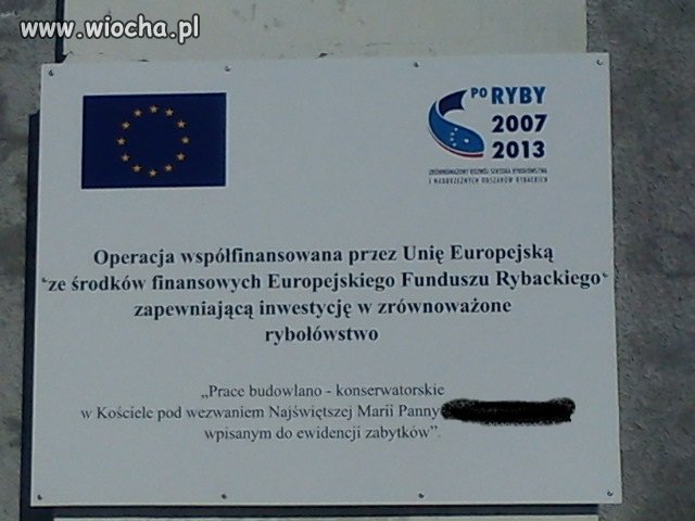 Czy UE funduje kościoły??