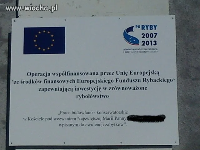Czy UE funduje kościoły??