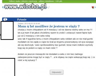 Dziecko ma 9 i 11 lat.
