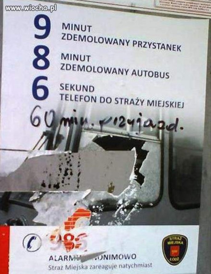 Plakat straży miejskiej.
