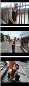 Szpan na chodniku