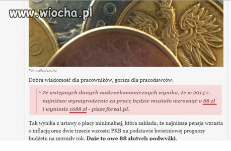 Nowe zarobki brutto, czyli 1242,48 zł na rękę.