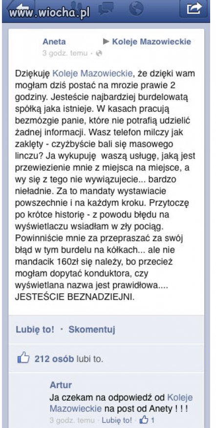 PKP i wszystko jasne...