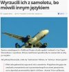 Wyrzucili ich z samolotu bo mówili innym językiem.