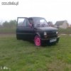 Różowe fele czarny lakier 