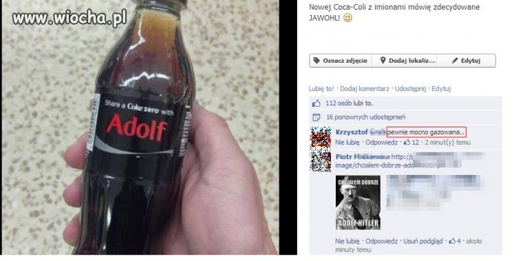 Coca-Cola i imiona...jedno bardzo szczególne...