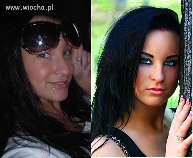 Przed i po make up.
