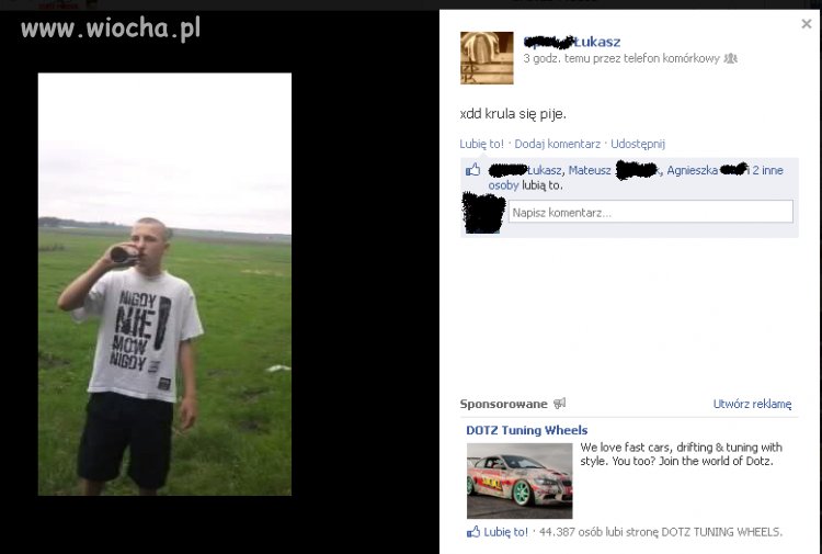 "xdd krula się pije"