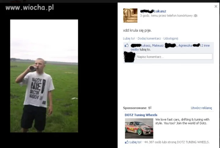 "xdd krula się pije"