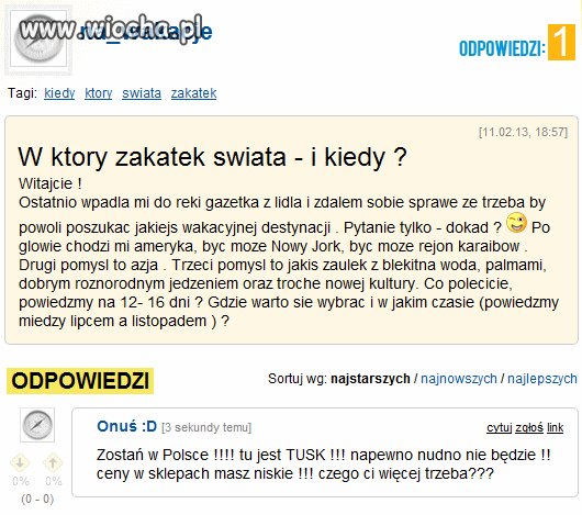 To powiedział 
