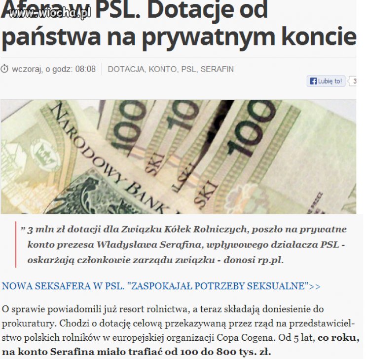Kolejna Afera w PSL...Okradają nas jak się da...