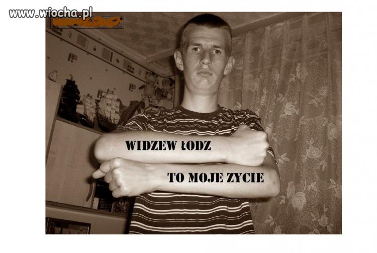 Kibic Widzewa.