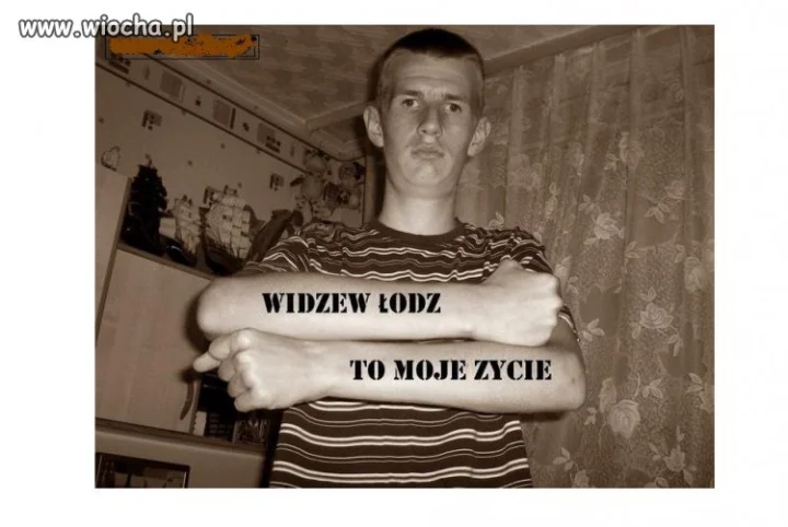 Kibic Widzewa.