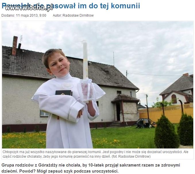 Bo nie pasował...