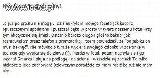 Mój facet jest obleśny !!
