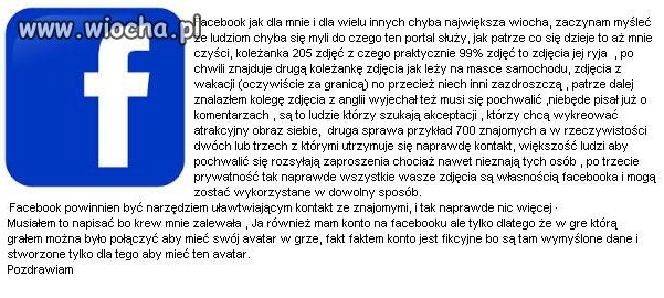 Facebook największa wiocha