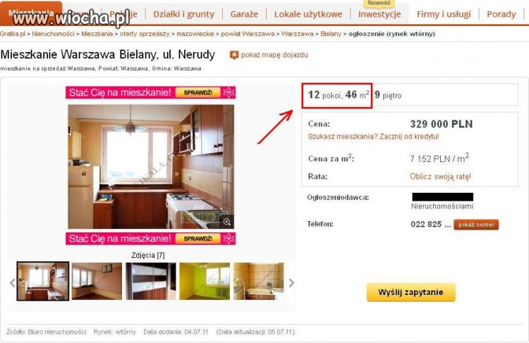 12 pokoi na 46m2 ?