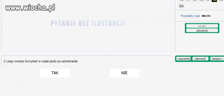 Nowe testy na prawko 2013