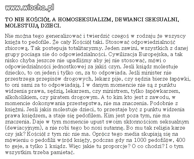 Bronicie dewiantów, najeżdżacie na kler