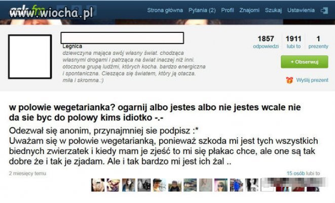 W połowie