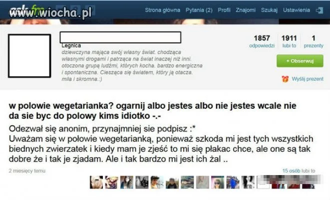 W połowie
