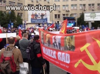 Wczoraj na pochodzie 1 majowym promocja zbrodniarz