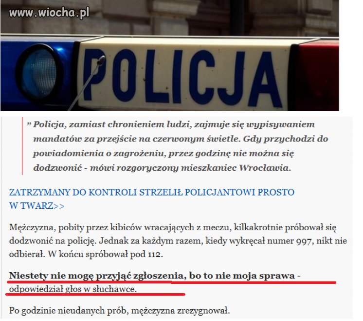 Potrzebował pomocy...Nie doprosił się...