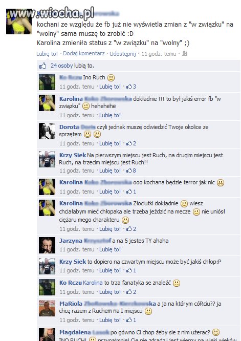 Chwalenie się zerwaniem związku na facebooku