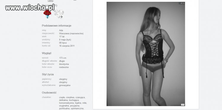 17 lat i takie zdjęcia do neta wrzuca...
