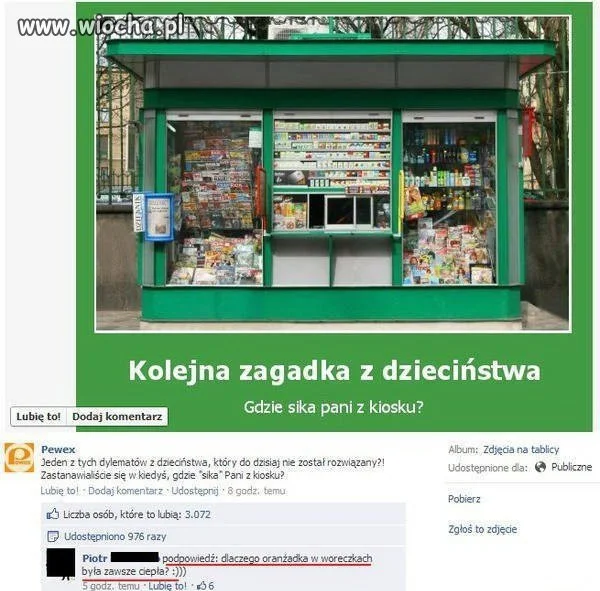 Gdzie sika pani z kiosku ?