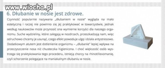 Dłubanie w nosie ...