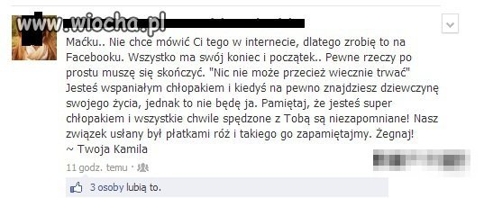 Zrywanie przez facebooka