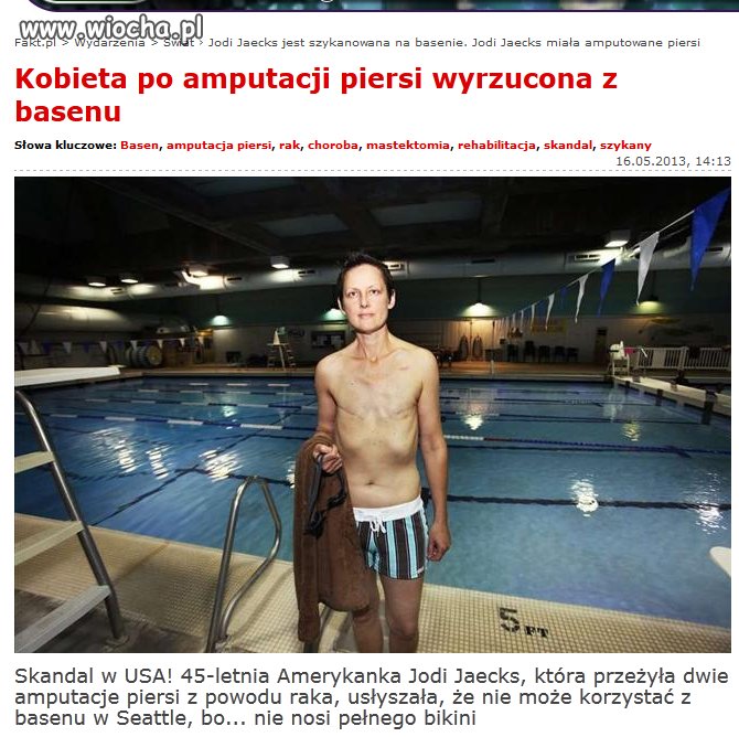 Wyrzucona z basenu