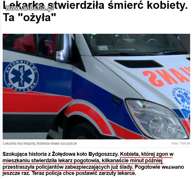 Kobieta ożyła...