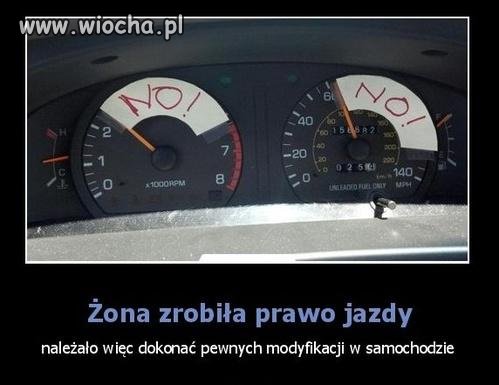 Żona zrobiła prawo jazdy
