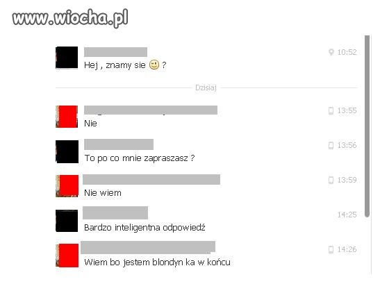 Rozmowa z blondynką 
