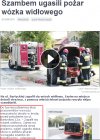 Szambem ugasili pożar wózka widłowego