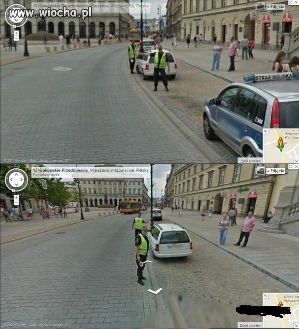 Straż miejska zatrzymała samochód Google