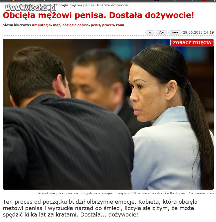 Dożywocie za penisa