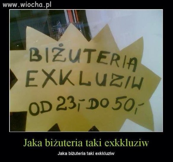 Jaka biżuteria...