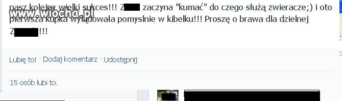 Radość z postępów dziecka