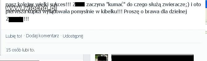 Radość z postępów dziecka