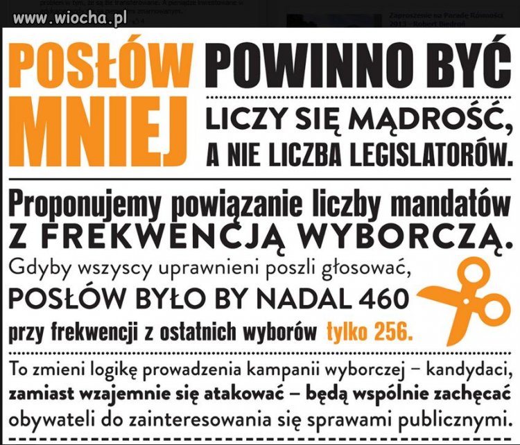 Posłów powinno być mniej ...